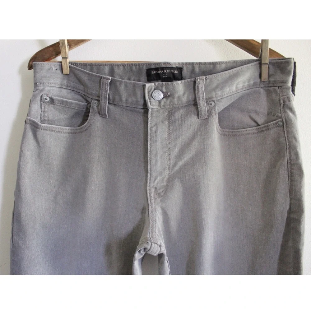Men’s Banana Republic Grey Slim Jeans 32x 34 preowned